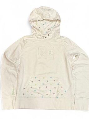 Y2K DC Logo Polkadot Distressed Graphic Hoodie